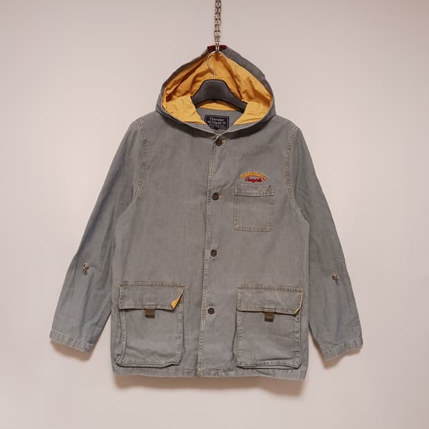 써스데이 아일랜드 후드롱 데님자켓