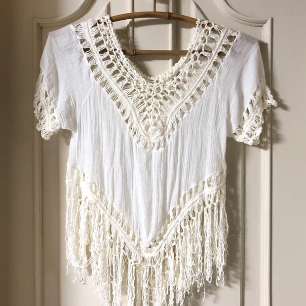 bohemian tassel top