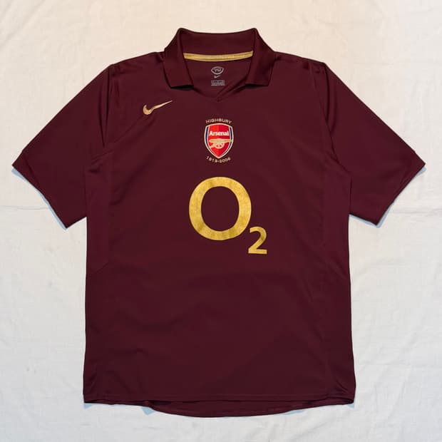 나이키 05-06 아스날 하이버리 노마킹 홈 유니폼