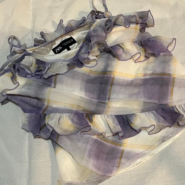 새상품) zara 러플 나시