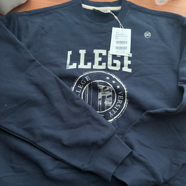 렉토 LLEGE logo 스웨트 셔츠 네이비