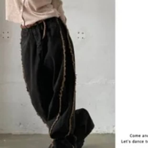 Develop 브라운 와이드 데님팬츠 M