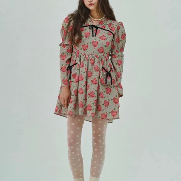 졸리레이드 로즈 리본 원피스