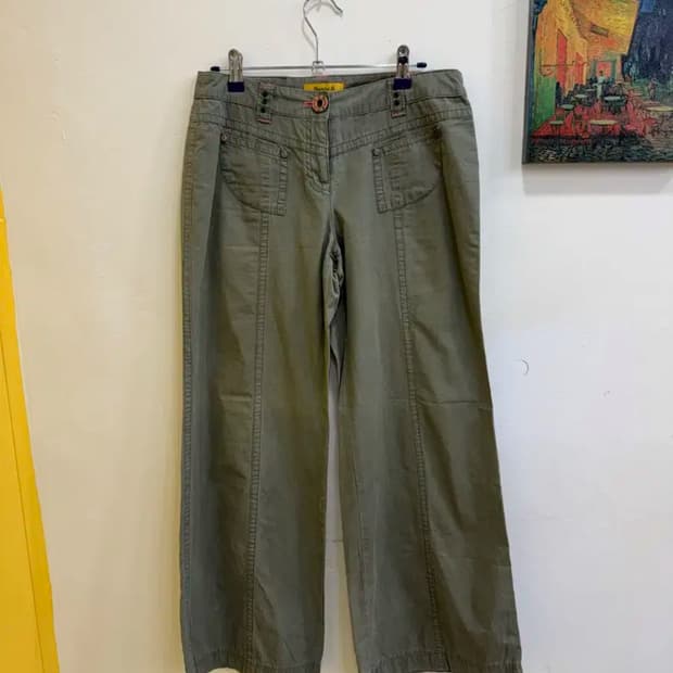 vtg 빈티지 와이드 카고 팬츠 (카키)