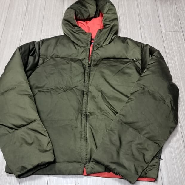 랄프로렌 카키색 후드 오리털 패딩 점퍼(95-100)