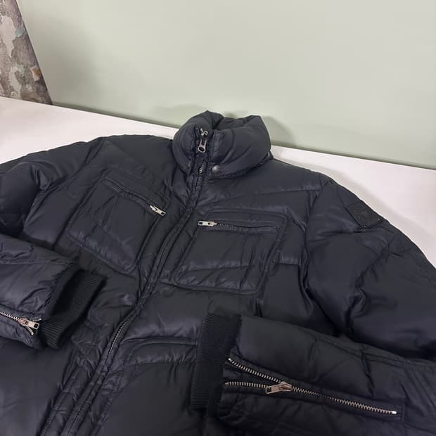 우먼M 디젤 블랙 지퍼포인트 덕다운 패딩점퍼