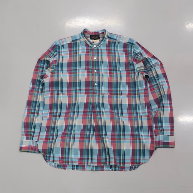BEAMS India Madras Pullover Shirt