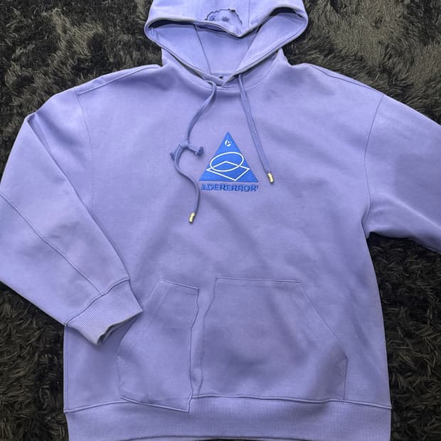 “ADER ERROR” Purple Geomid Hoodie