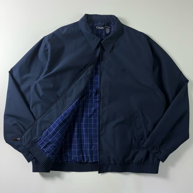 Chaps  챕스 랄프로렌 네이비 폴리쉘 블루종 자켓 