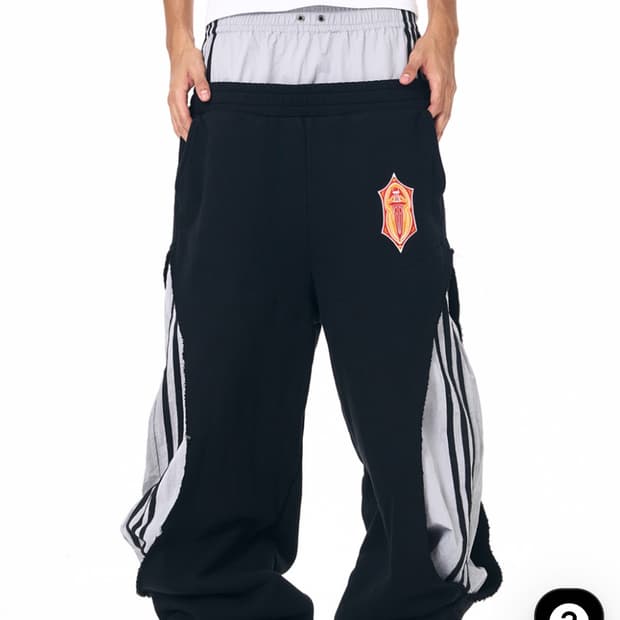 비엑세스 Fourth3ex 패치 워크 배기 팬츠