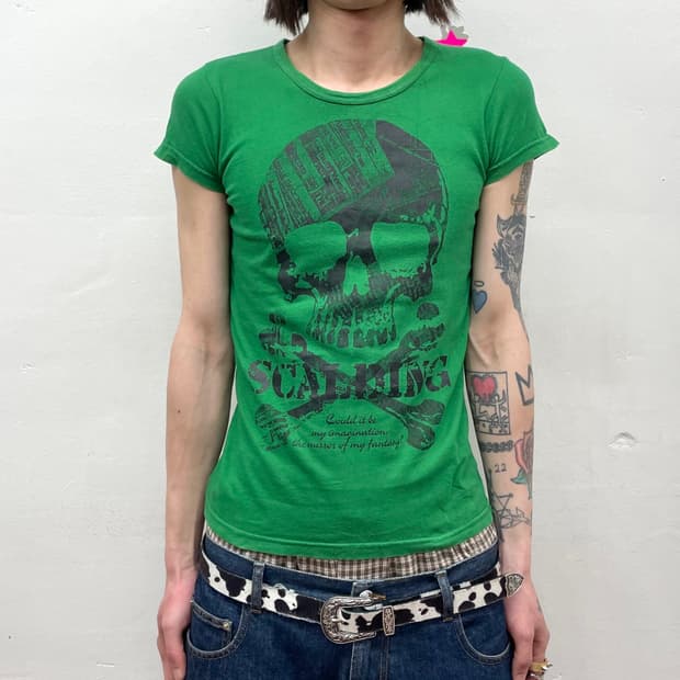 Big Skull Green T-Shirt