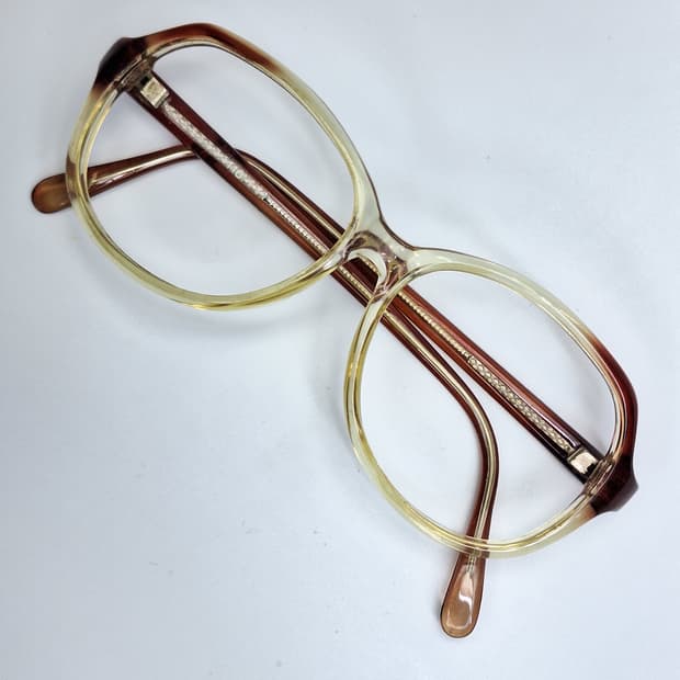 90s 일본 빈티지 샴페인 옐로우 브라운 안경테 모델 116 /수입 패션