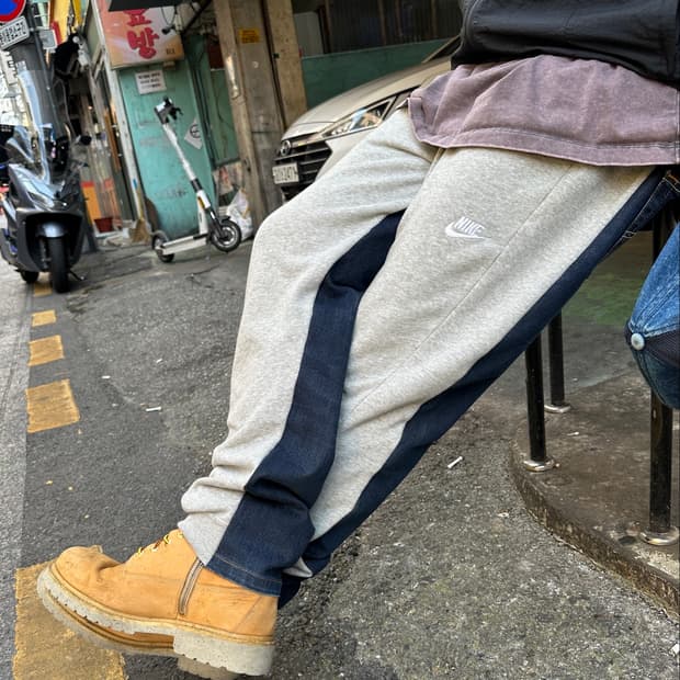 커스텀 오버조깅진 그레이