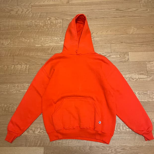 [L] 90s 빈티지 러셀 후드티 오렌지