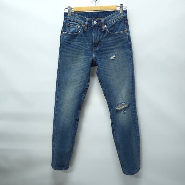 리바이스 여성 512 슬림 테이퍼드 중청 데미지진(28)