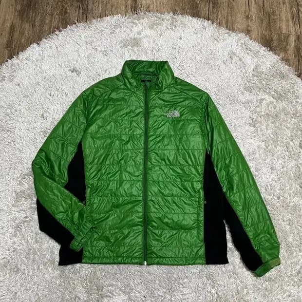 노스페이스 그린 로고 경량 패딩 자켓 사이즈 105