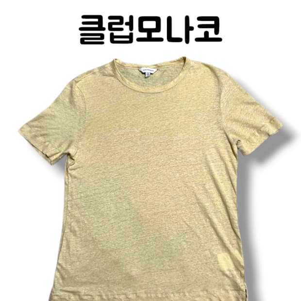 클럽모나코 옐로우 베이직 반팔티셔츠 사이즈 L