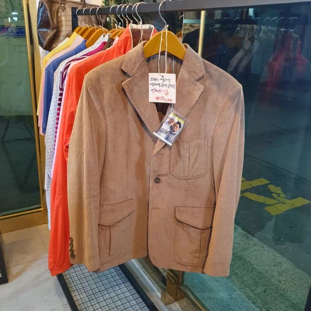 골프웨어 신품가 80만 보그너 새상품 코듀로이 3버튼 자켓