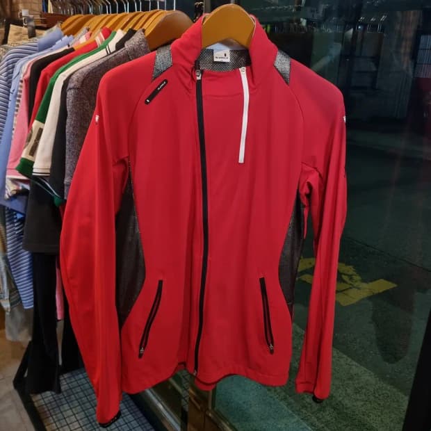 더블유앵글 WANGLE 골프 저지 블랙 레드 100사이즈