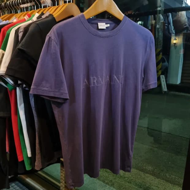 아르마니 꼴레지오니 이탈리아 이태리 최상급 명품 로고 티셔츠 XL사이즈