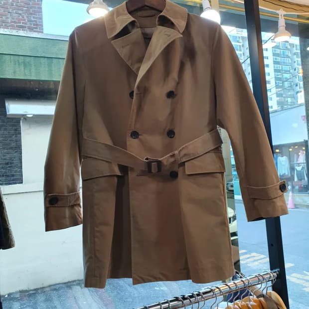 이탈리아 LIMONTA 더블 브레스티드 트렌치코트 S사이즈