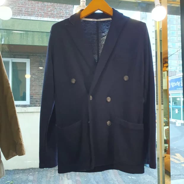 이탈리아 모르가나 더블 브레스티드 니트 자켓 46사이즈