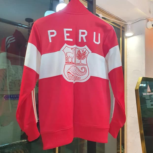 대장급 95사이즈 아디다스 페루 자수 파이어버드 집업 저지 트랙탑 자켓