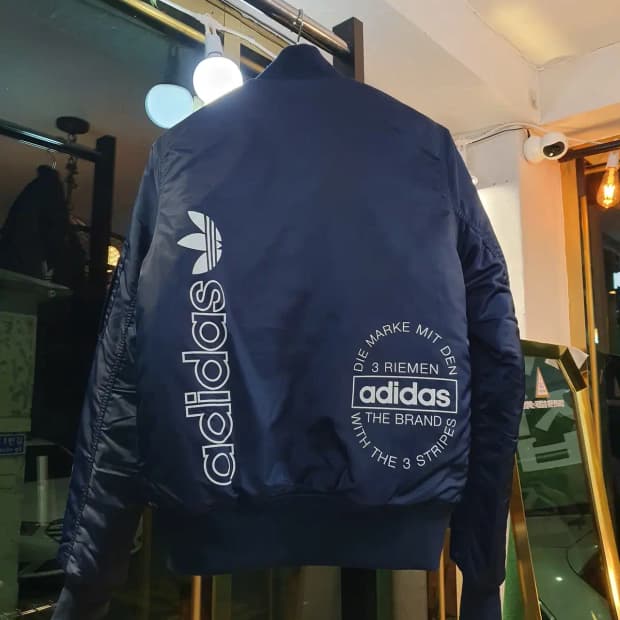 아디다스 파이어버드 로고 올드스쿨 스타디움 항공자켓 90사이즈