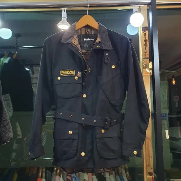 실사이즈 S~M 바버 인터네셔널 자켓 블랙 36