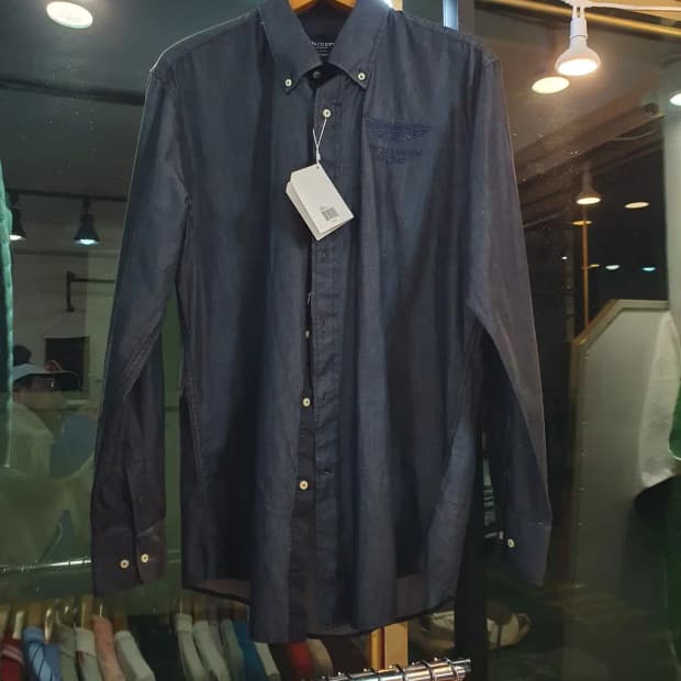 택채 새상품 해켓 헤켓 블랙컬러 에스턴마틴 콜라보셔츠 2XL XXL사이즈