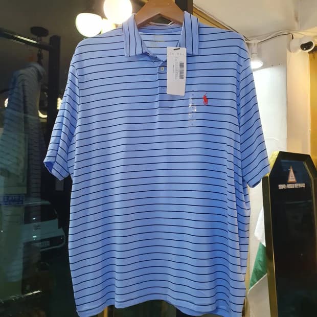 XL사이즈 택채새상품 폴로 랄프로렌 레드포니 스트라이프 카라티 피케티