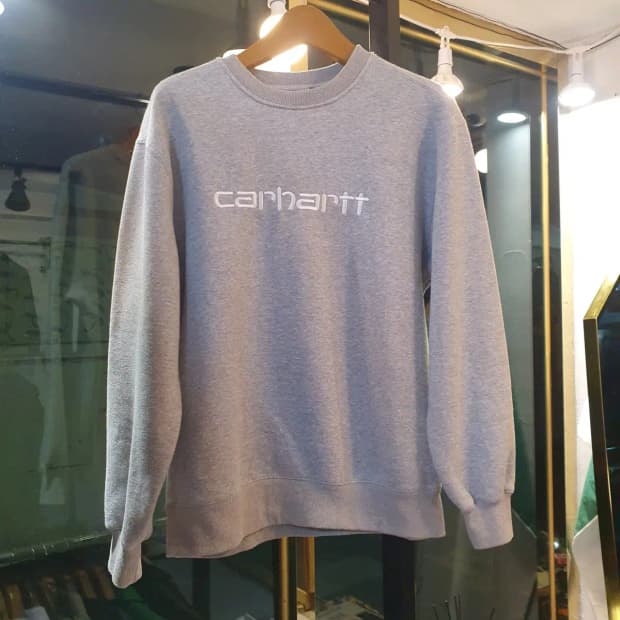 L사이즈 칼하트 영문 로고 자수 기모 맨투맨 스웨트셔츠