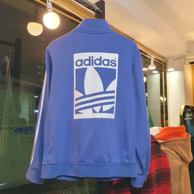 오아시스 리암 노엘 갤러거맛 아디다스 파이어버드 프린팅 저지 105사이즈