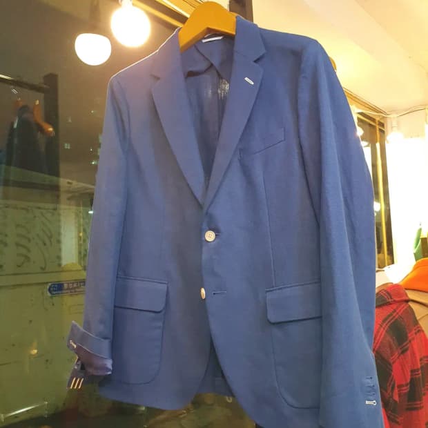 간트 언컨스트럭티드 소매 리얼버튼 클래식 싱글 투버튼 자켓 52사이즈