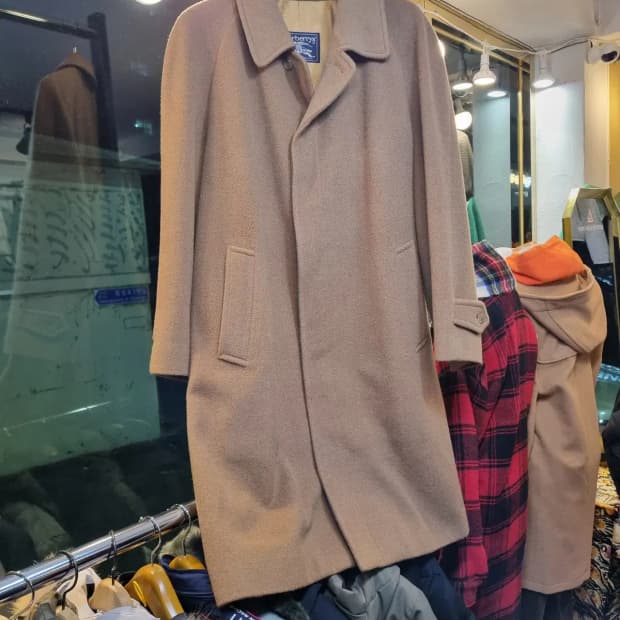 최고급 명품 대장급 끝판왕 버버리 실사이즈 105 카멜 헤어 울 롱코트