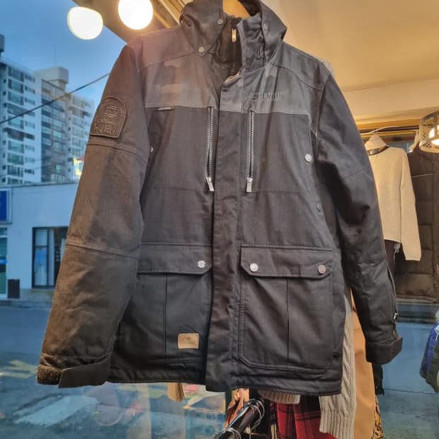 L사이즈 엘나스 오리털 덕다운 데님 배색 클래식 스키복 보드복