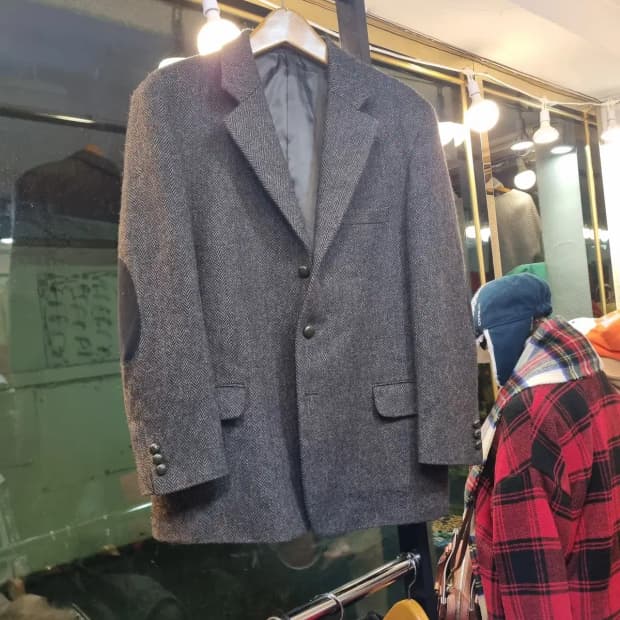 제이프레스 클래식 끝판왕 대장급 105사이즈 헤링본 패턴 울 100%자켓