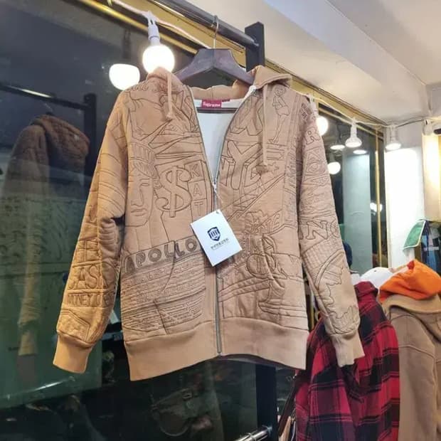 슈프림 08AW 자유의 여신상 업타운 써멀 후드 집업 M사이즈