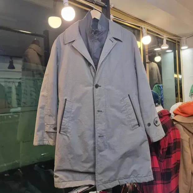 헨리코튼 사이즈 95 파일럿 스웨이드 라이닝 코트