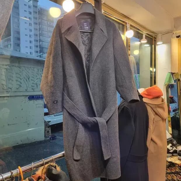 김서룡 실사이즈 66~77 캐시미어 울 혼방 코트