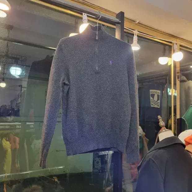 폴로 랄프로렌 램스울 100% 터틀넥 반집업 니트 XS사이즈