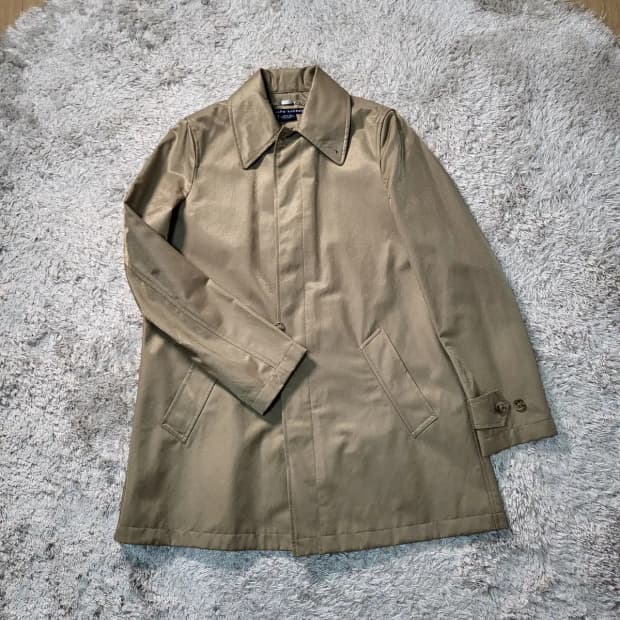 S사이즈 폴로 면 혼방 롱자켓 베이지