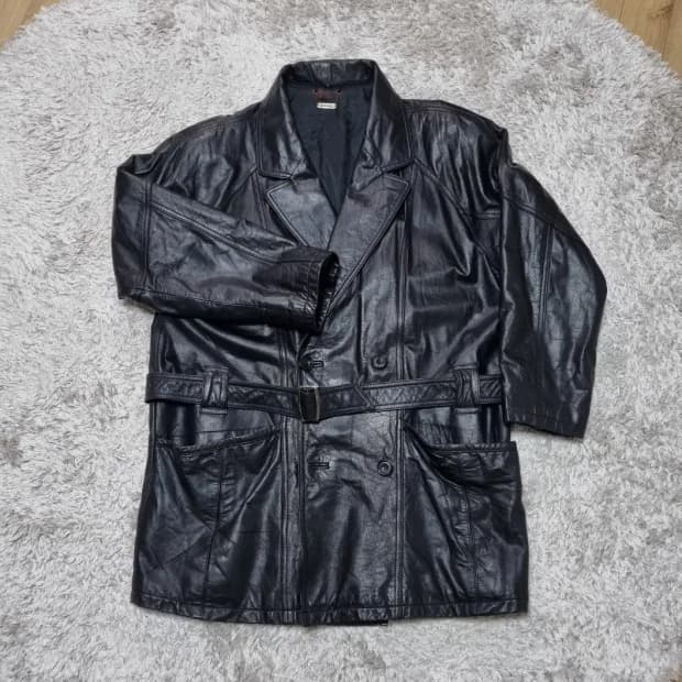 올드스쿨 소가죽 100% 던힐 더블 브레스티드 벨티드 라이더 레이싱 자켓