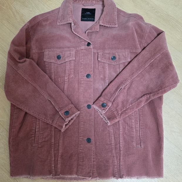 자라 오버핏 코듀로이 트러커 자켓