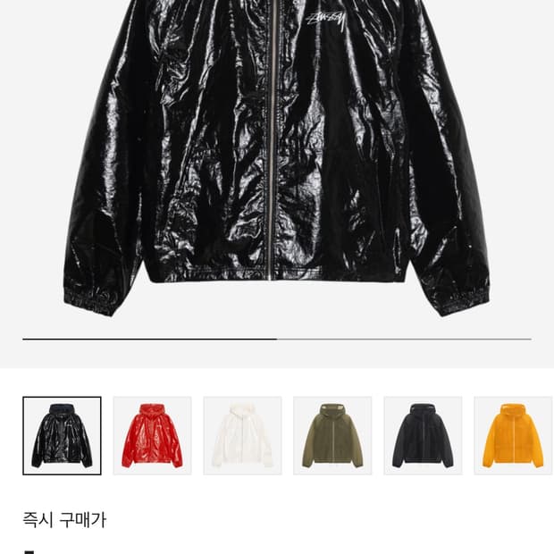 스투시  비치쉘 코티드 립스탑 블랙 xl