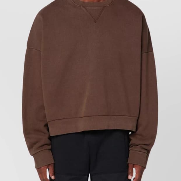 엔타이어스튜디오 크롭 스웻셔츠