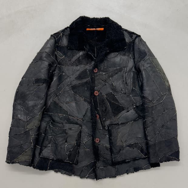 패치워크 시어링 자켓