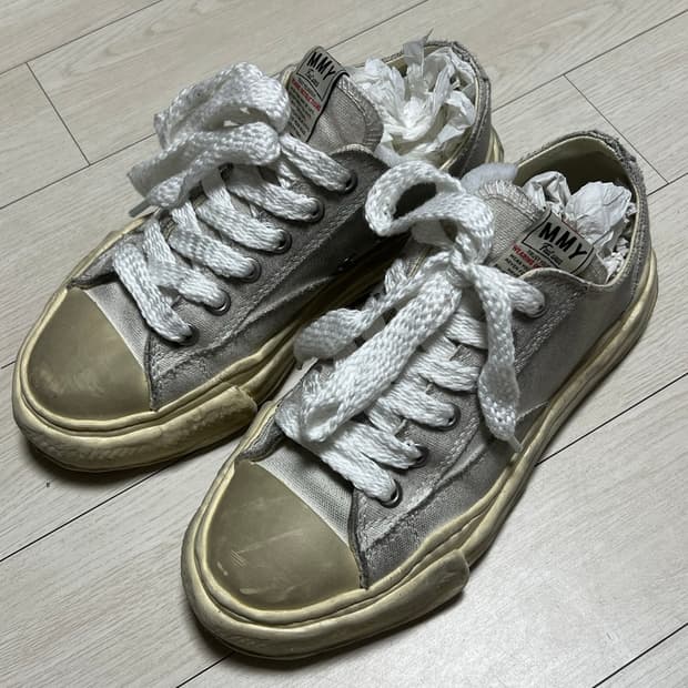 메종 미하라 야스히로 피터슨 OG 솔 DR 캔버스 로우탑 화이트 40