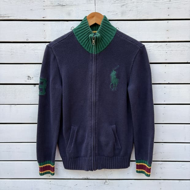 Polo 폴로 빅포니 니트 집업