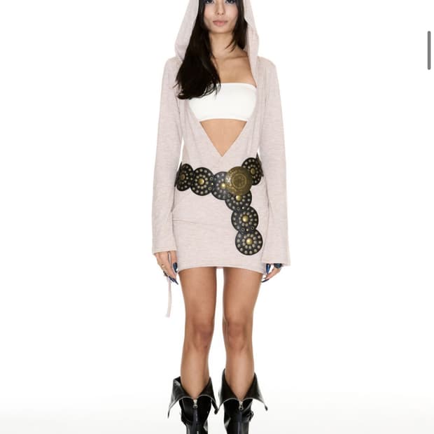 쎄쎄쎄 SETSETSET BOHEMIAN HOOD MINI DRESS